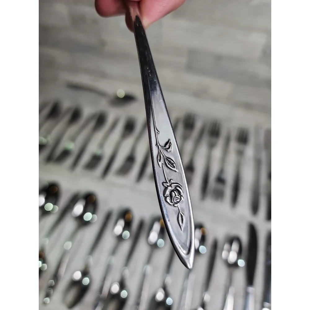 Vintage ONEIDA Betty Crocker MY ROSE Flatware Lot of 41 Community Stainless